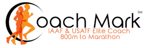 Coach Mark IAAF and USATF Elite 800m to marathon running coach logo